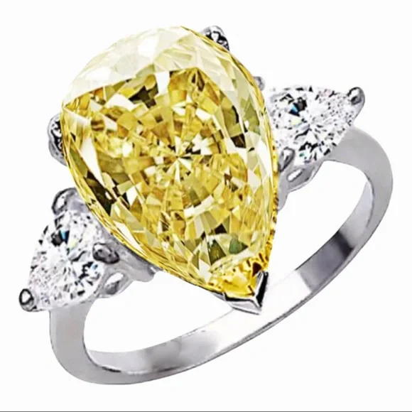 Yellow Topaz .925 Ring The Cintia - Picture 3 of 11